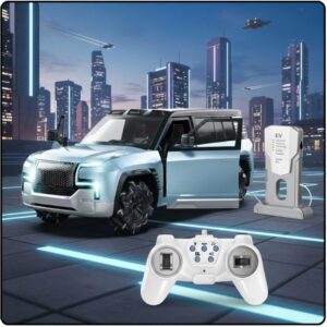 moka u8 remote control electric car – rechargeable rc suv with led lights
