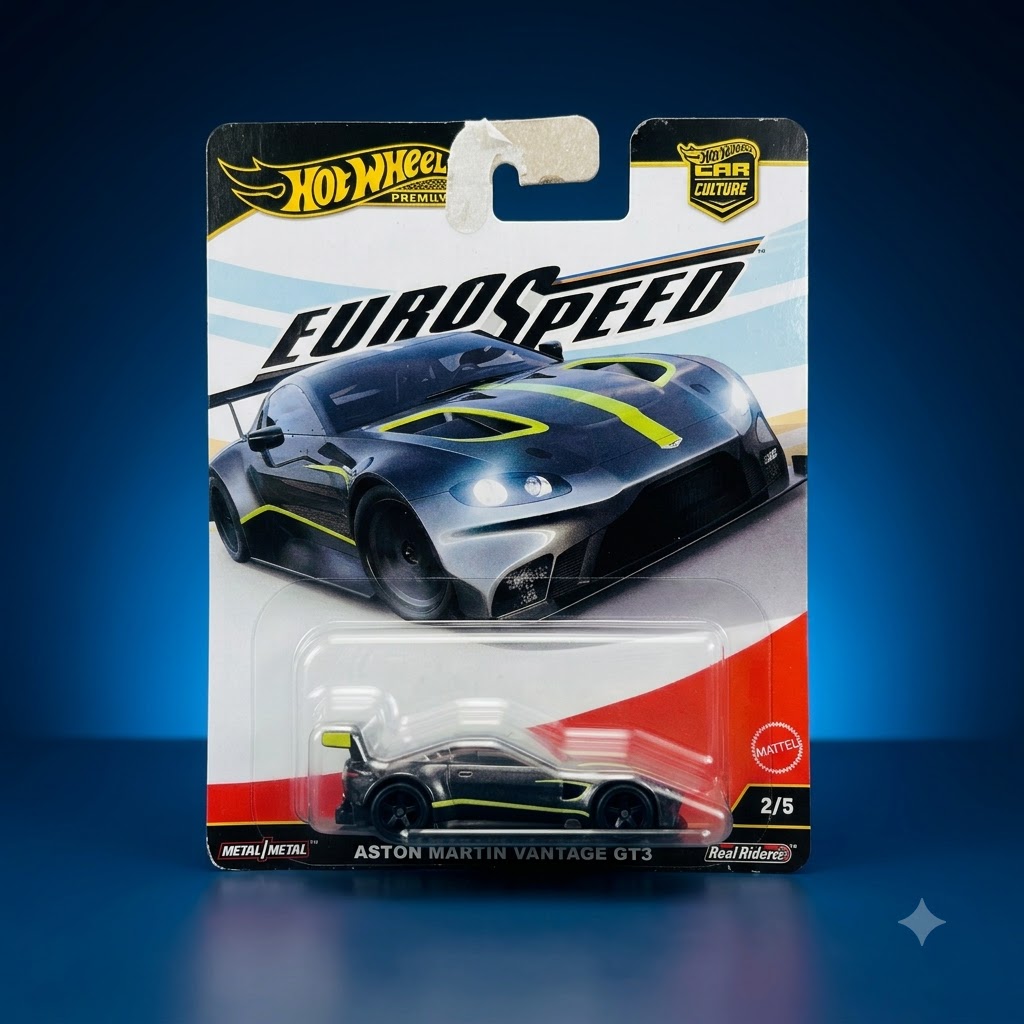 hot wheels euro speed aston martin vantage gte premium 1:64 imported (black) Euro Speed Aston Martin Vantage GTE Black Diecast