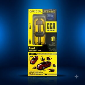 CCA Mustang GT 2018 Yellow 1:42 Scale Diecast Model