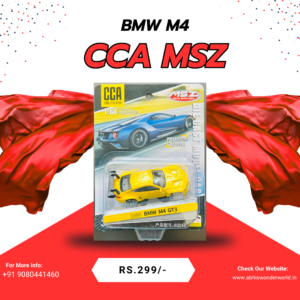 CCA MSZ BMW M4 GT3 yellow die-cast scale model car in blister package