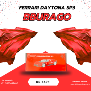 Home Bburago Ferrari Daytona SP3 red die-cast scale model car in display box