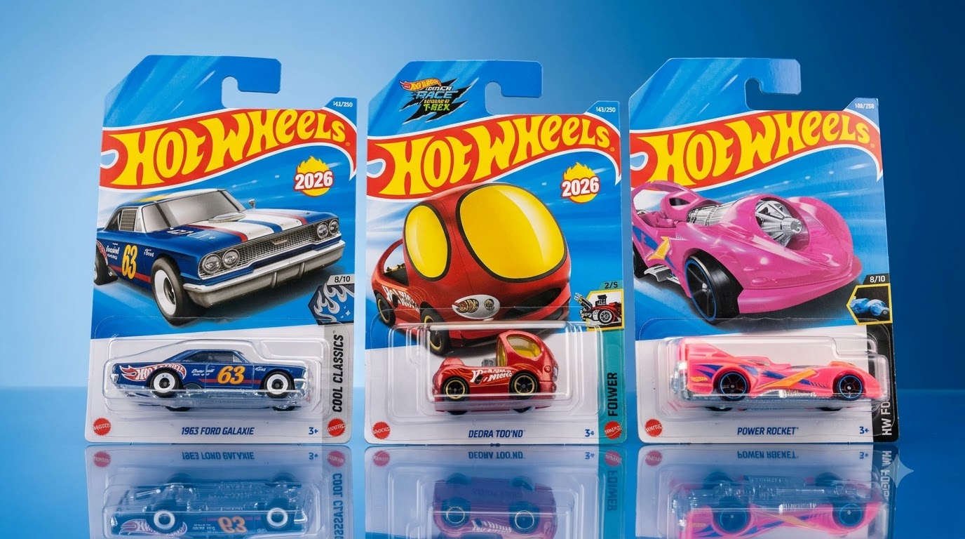 Hot Wheels Ford Combo 3-Car Pack – 1963 Ford Galaxie, Deora Too'nd