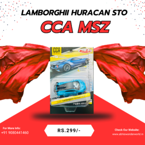 CCA MSZ Lamborghini Huracan STO blue die-cast scale model car in blister pack