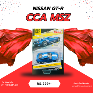 CCA MSZ Nissan GT-R R35 50th Anniversary blue die-cast scale model car in package