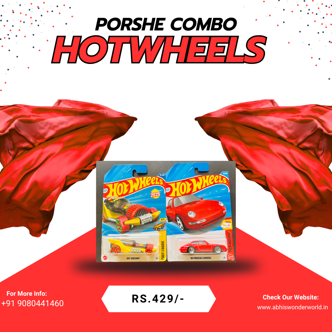 hot wheels porsche combo (fast foodie & '90 porsche carrera) Hot Wheels Porsche Combo pack featuring Fast Foodie and 90 Porsche Carrera die-cast cars