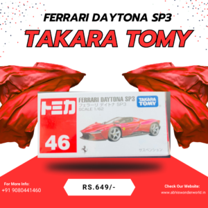 Takara Tomy Ferrari Daytona SP3 red die-cast scale model car packaging